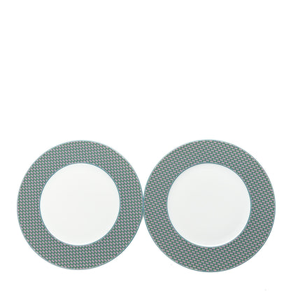 Hermes Porcelain Tie Dinner Plate Set of 2 1 of 6