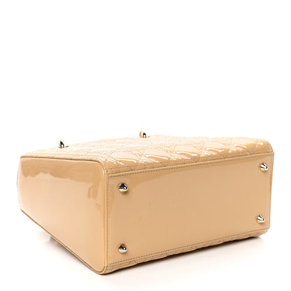 Christian Dior Patent Cannage Medium Lady Dior Beige 3 of 5