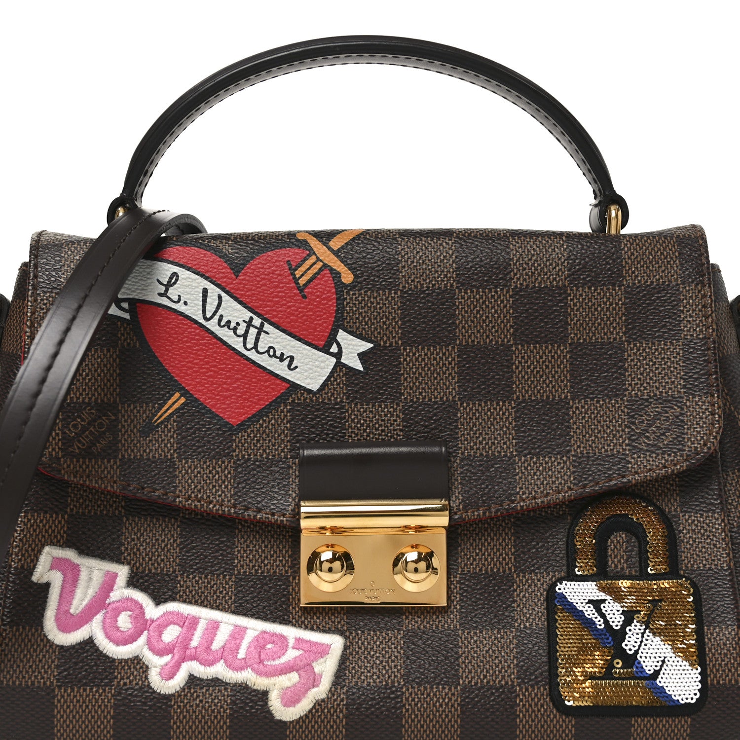 Louis Vuitton Damier Ebene Patches Croisette 7 of 9