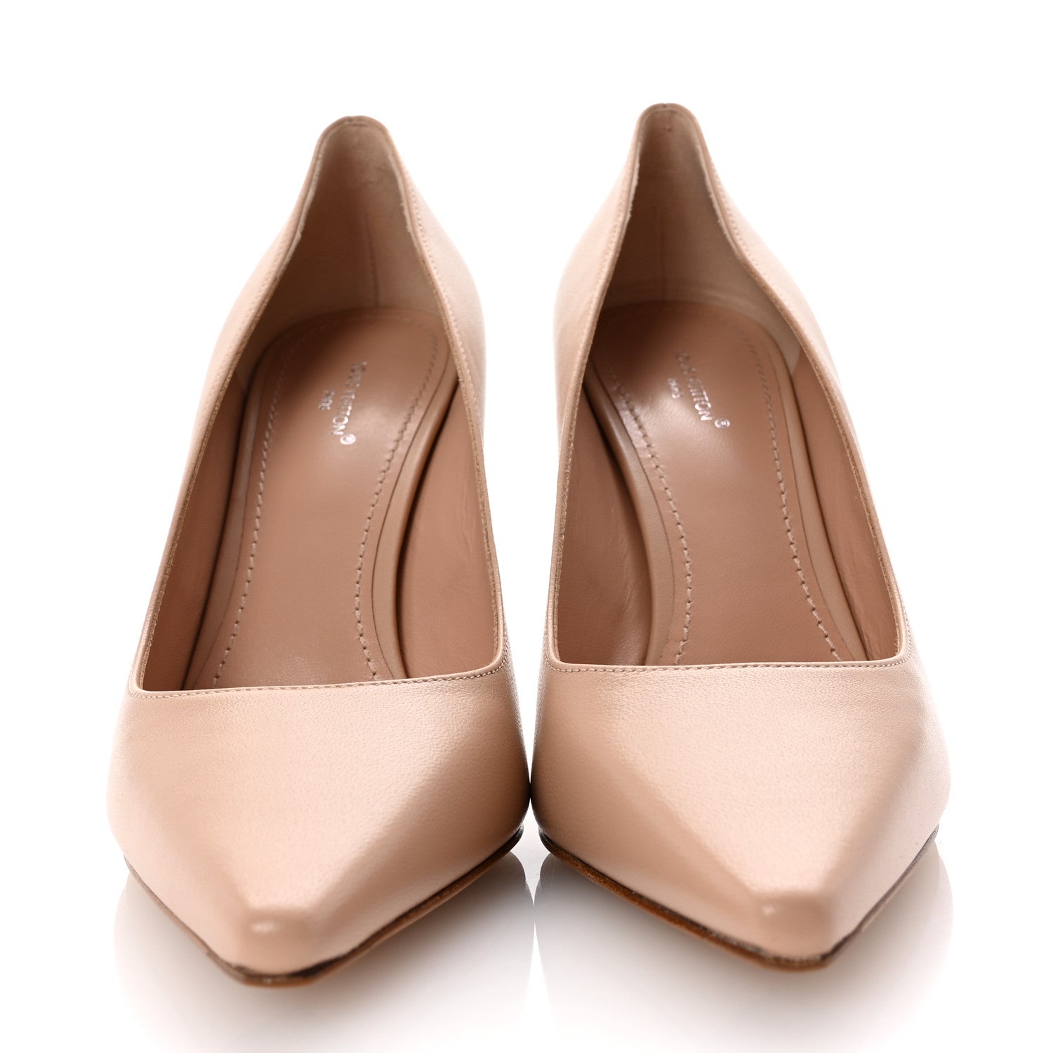 Louis Vuitton Lambskin Sparkle Pumps 38.5 Nude 3 of 11