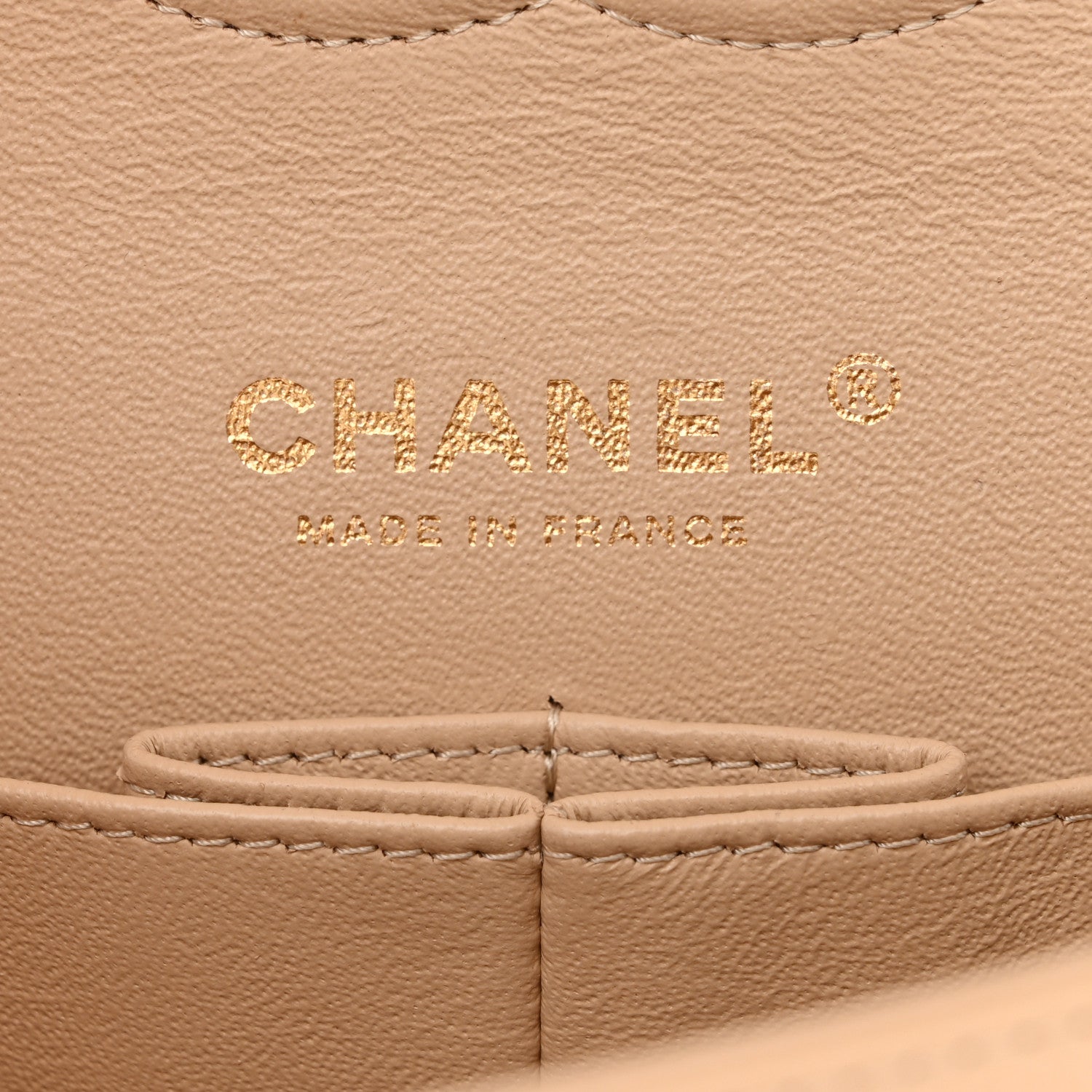 Chanel Caviar Quilted Medium Double Flap Beige 6 of 10