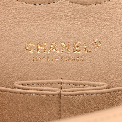 Chanel Caviar Quilted Medium Double Flap Beige 6 of 10