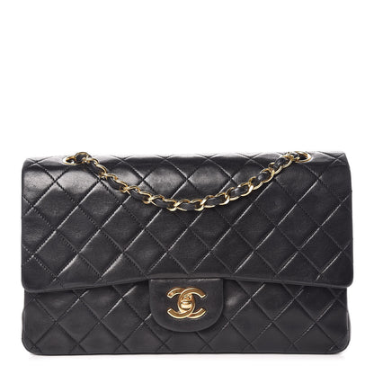 Chanel Lambskin Quilted Medium Double Flap Bag Black 1 of 18