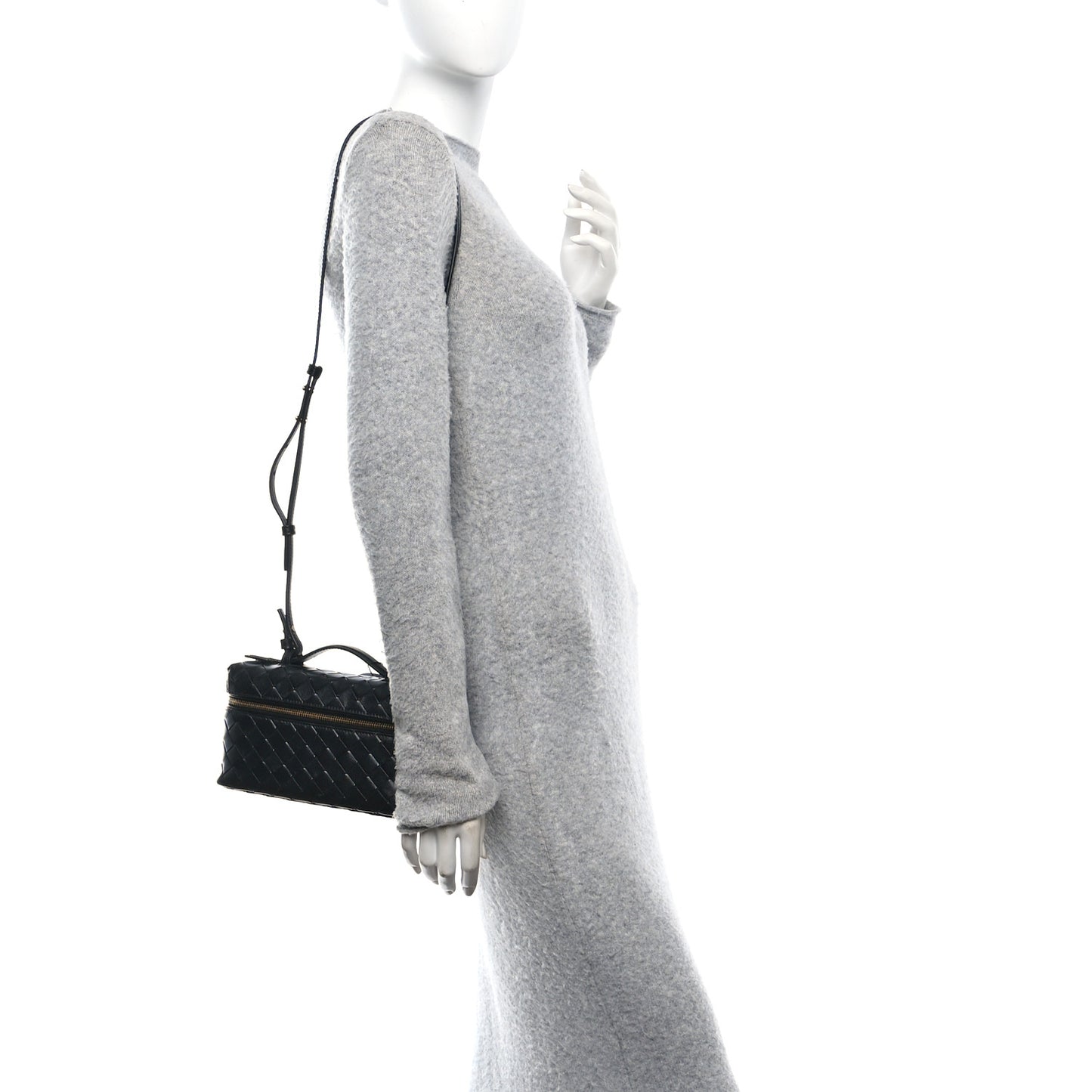 Calfskin Intrecciato Bang Bang Vanity Case Black