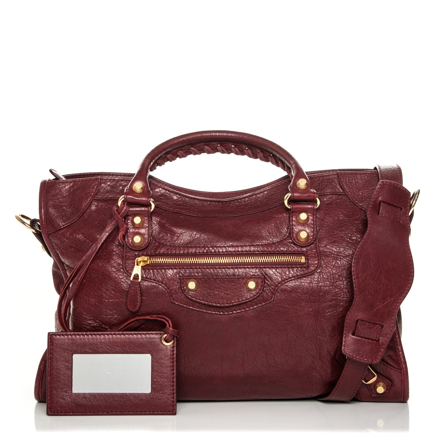 Agneau Giant 12 Gold Hardware City Rouge Cerise
