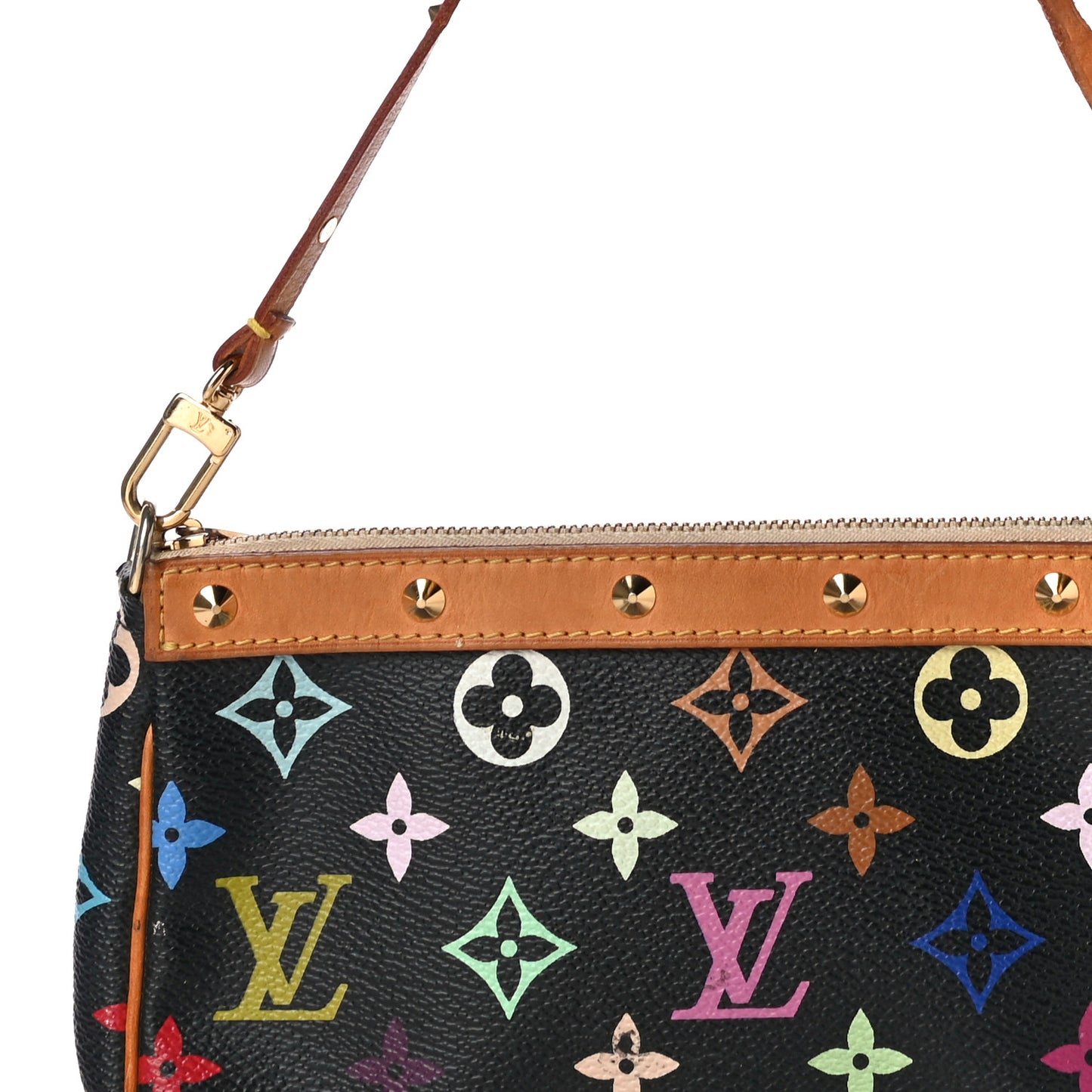 Monogram Multicolor Pochette Accessories Black
