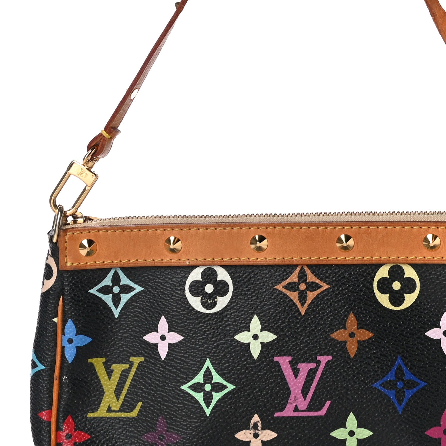 Louis Vuitton Monogram Multicolor Pochette Accessories Black 9 of 20