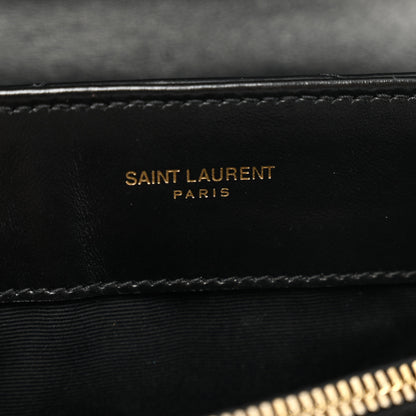 Saint Laurent Calfskin Y Quilted Monogram Small Loulou Chain Satchel Black 6 of 11