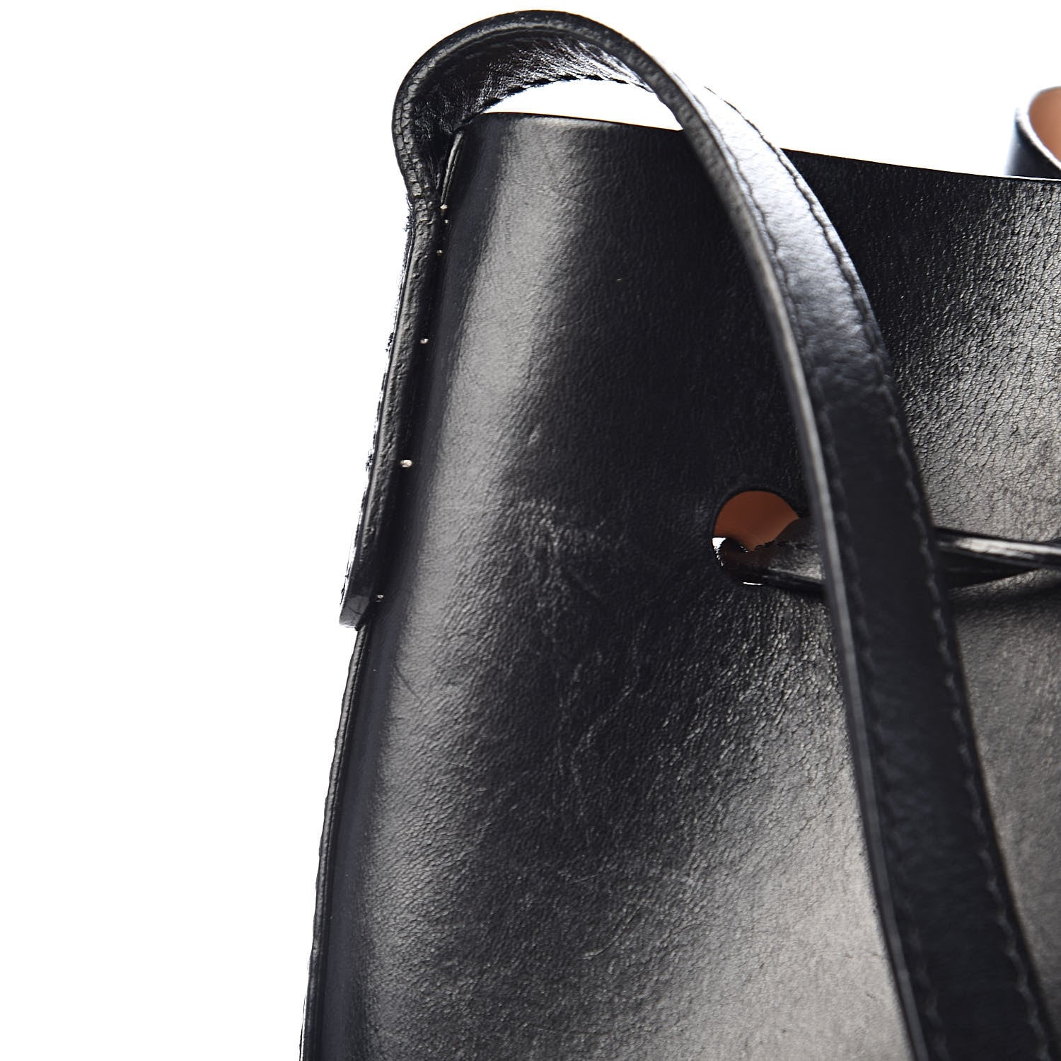 Mansur Gavriel Vegetable Tanned Calfskin Bucket Bag Black Ballerina 14 of 20