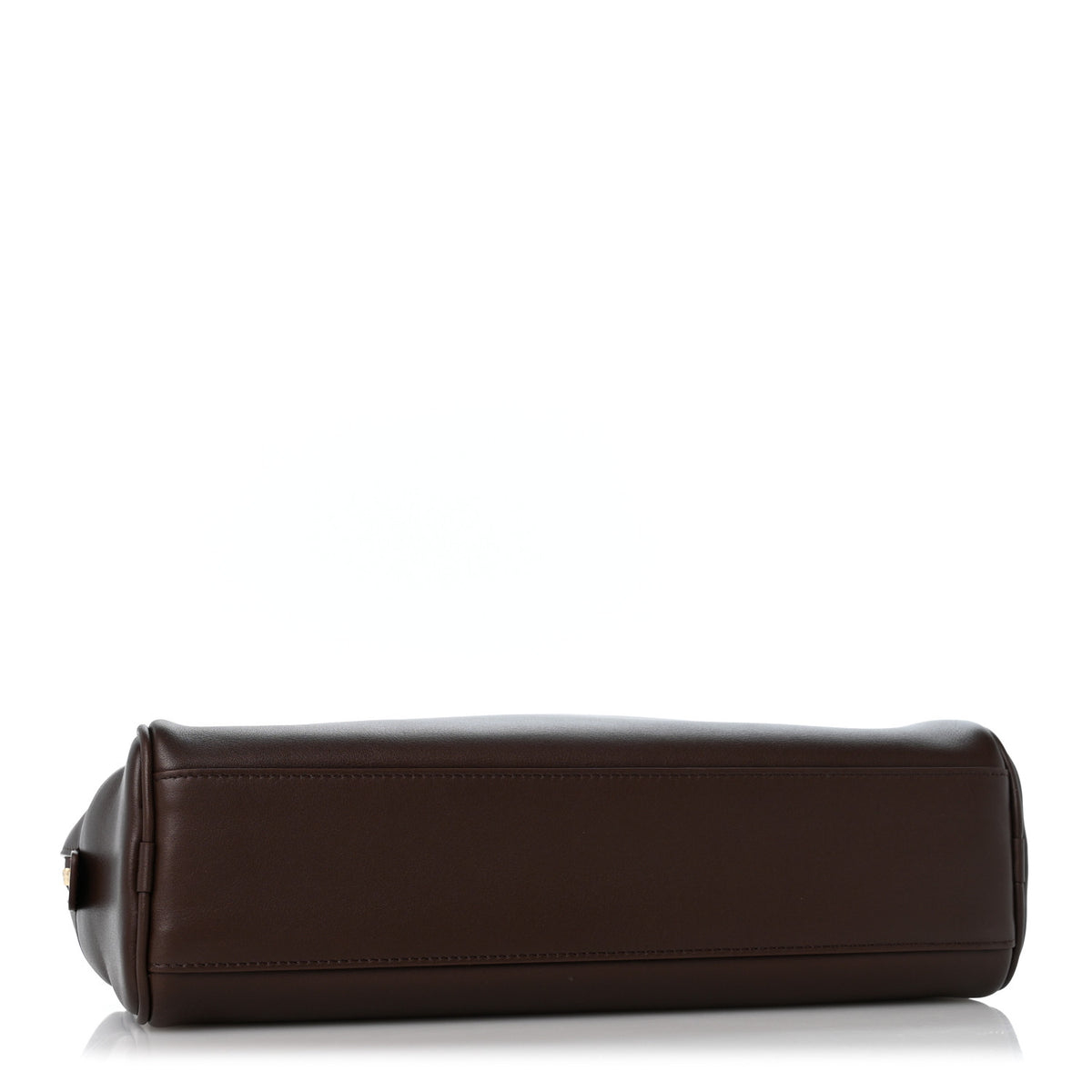 Calfskin Large Perfect Bowling Bag Dark Brown
