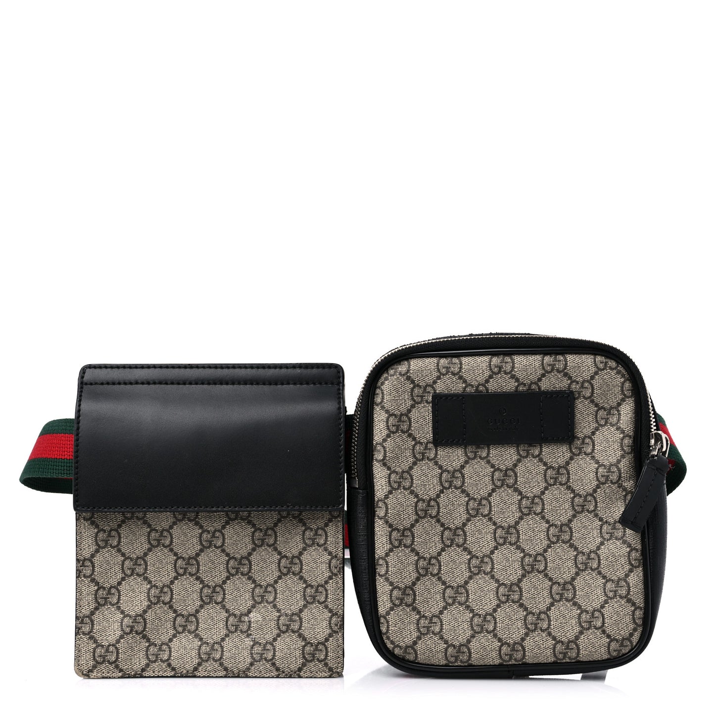 GG Supreme Monogram Web Belt Bag Black
