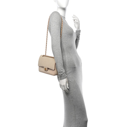 Chanel Grained Calfskin Medium Classic Pure Double Flap Nude 2 of 13