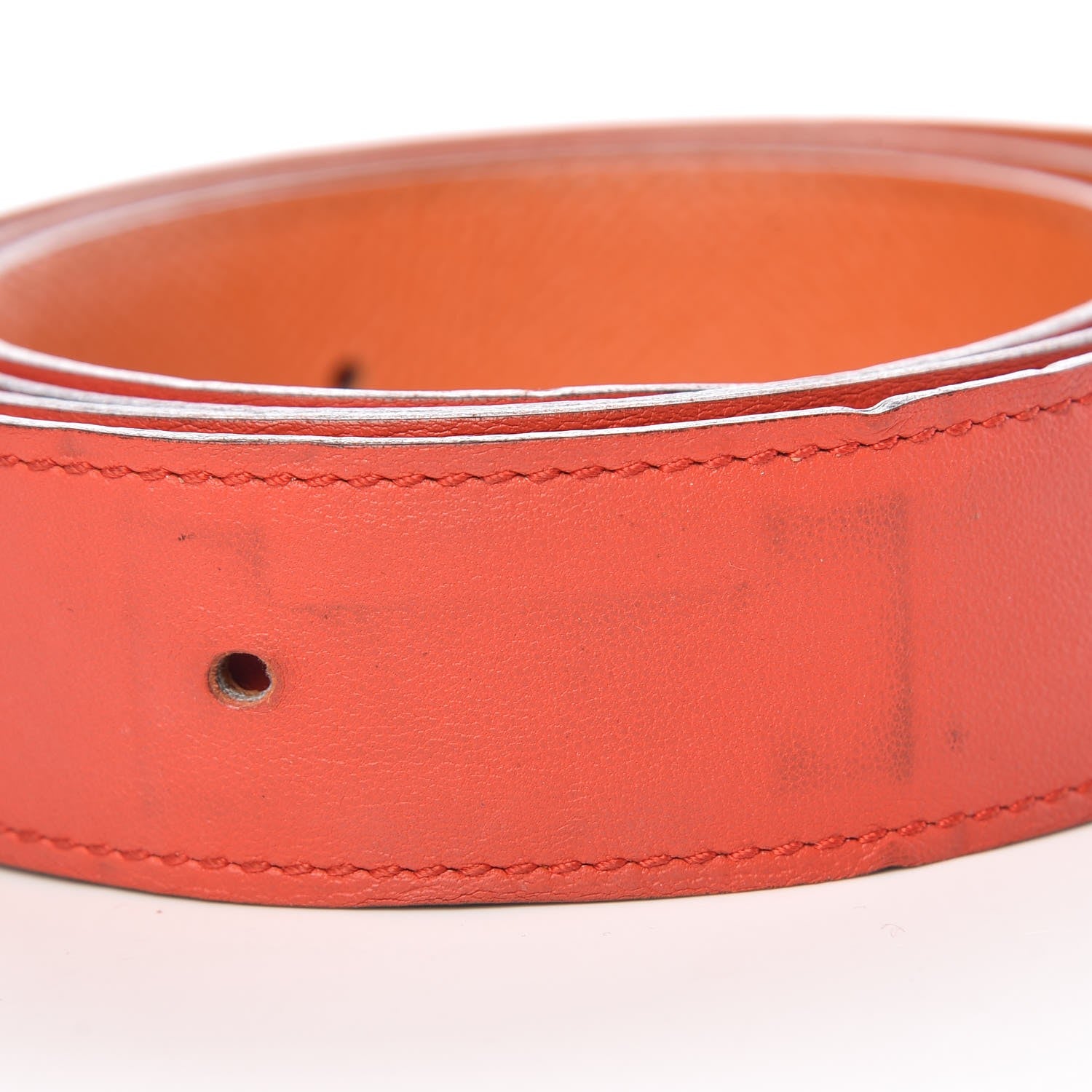 Hermes Swift Epsom 32mm Belt Strap 90 Capucine Orange 3 of 8