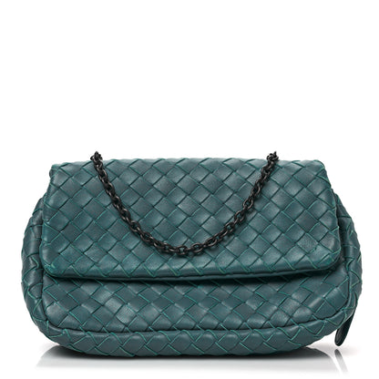 Bottega Veneta Nappa Intrecciato Mini Messenger Bag Blue 1 of 9