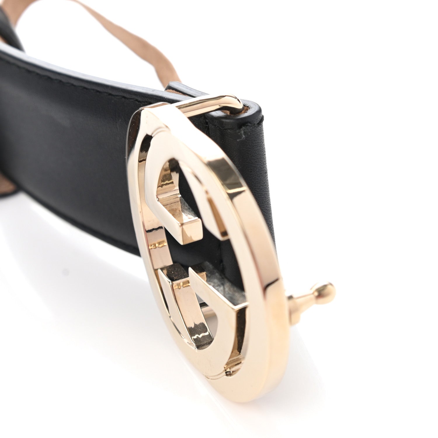 Gucci Calfskin Interlocking G 37mm Belt 75 30 Black 7 of 8