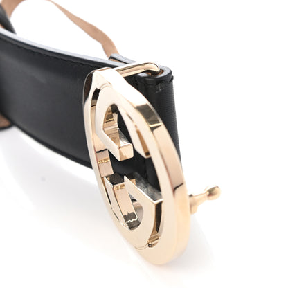 Gucci Calfskin Interlocking G 37mm Belt 75 30 Black 7 of 8