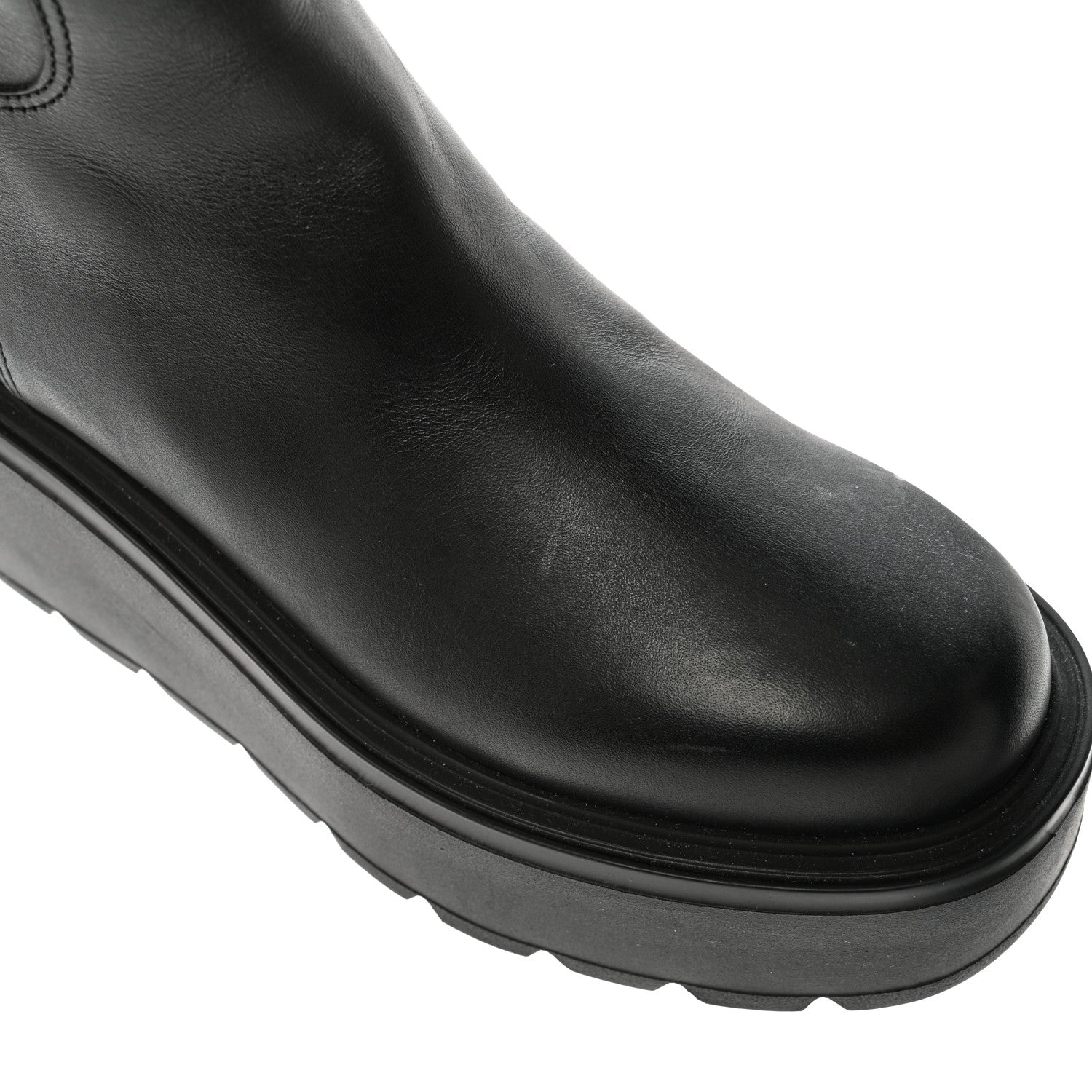 Valentino Garavani Calfskin VLOGO Uniqueform 55/85mm Flatform Knee High Boots 37.5 Black 12 of 12