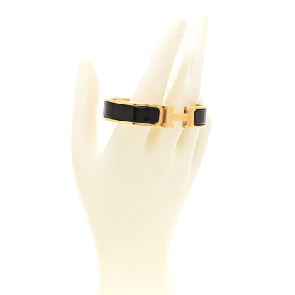 Hermes Enamel Narrow Clic Clac H Bracelet PM Black 2 of 4