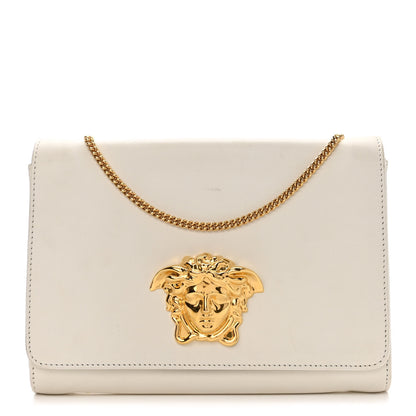 Versace Vitello Palazzo Medusa Evening Clutch Bag White 1 of 12
