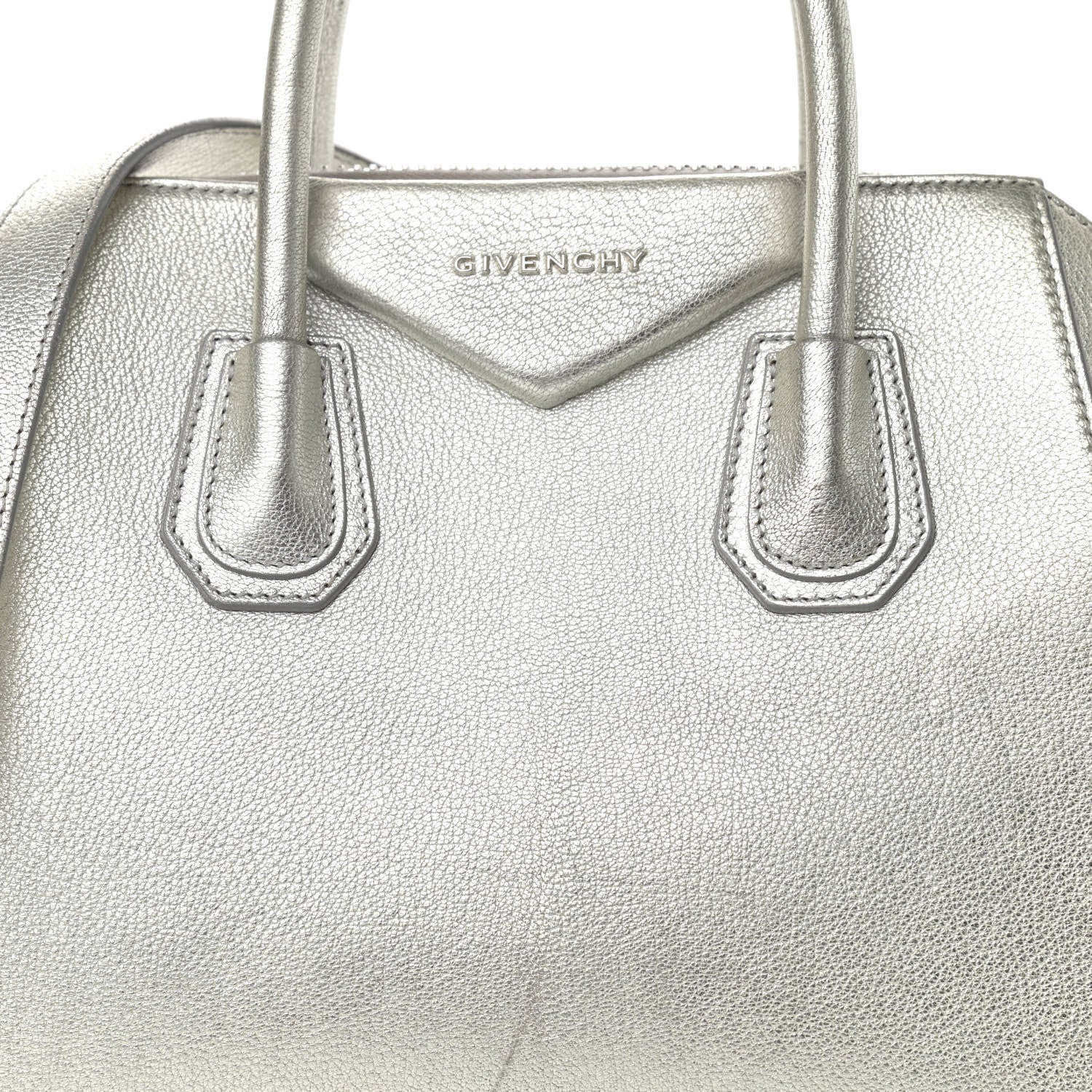 Givenchy Metallic Sugar Goatskin Small Antigona Silver 9 of 25