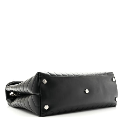 Saint Laurent Calfskin Y Quilted Monogram Large Loulou Chain Satchel Black 4 of 15