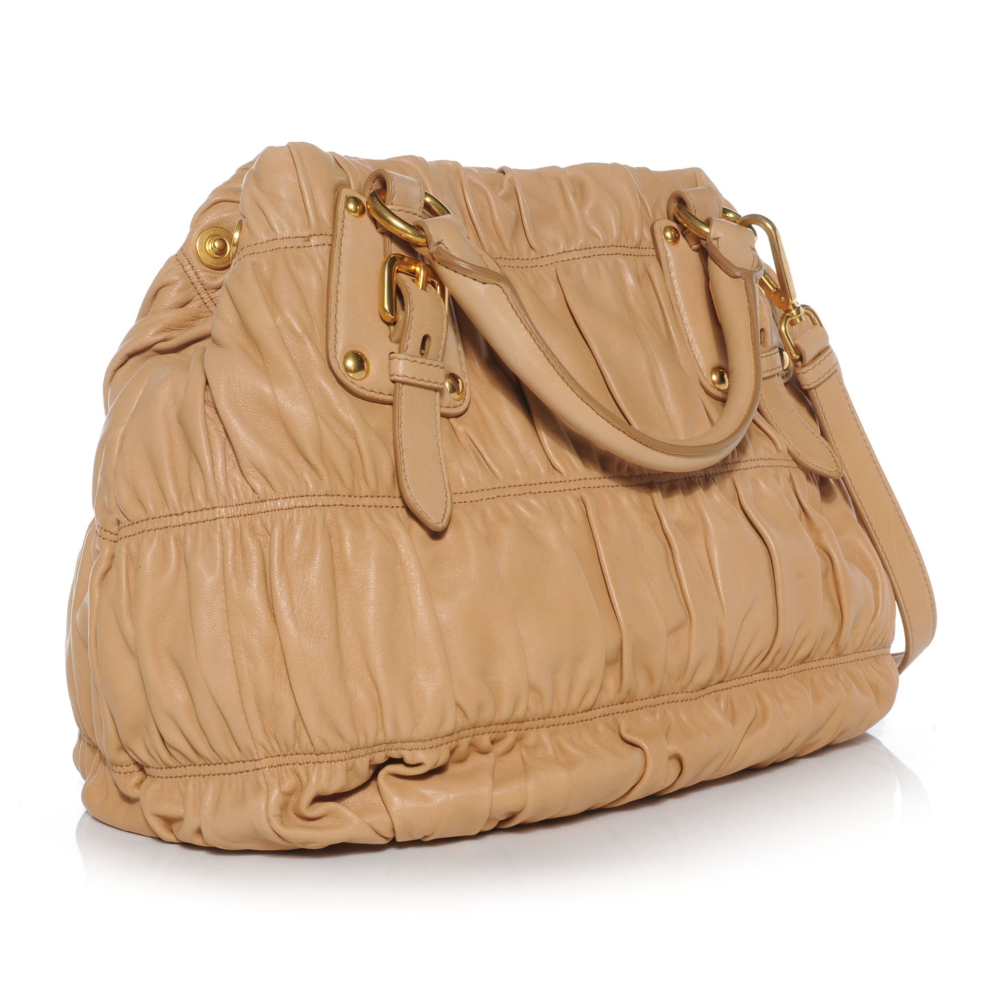 Nappa Gaufre Tote Cuoio