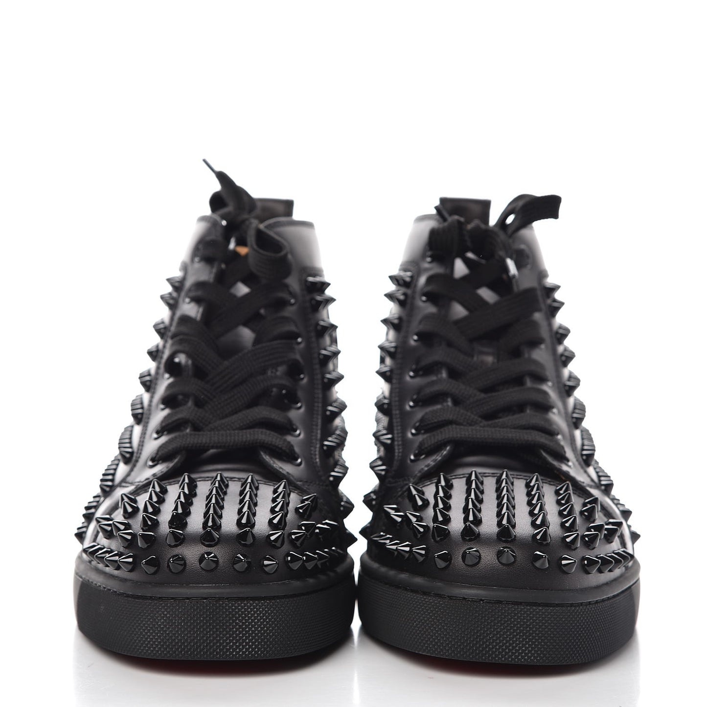 Mens Calfskin Louis Spikes Flat Sneakers 41.5 Black