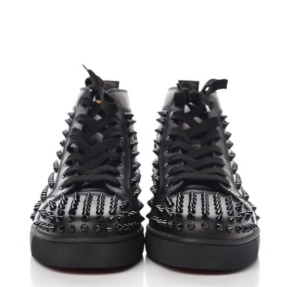 Christian Louboutin Mens Calfskin Louis Spikes Flat Sneakers 41.5 Black 2 of 8