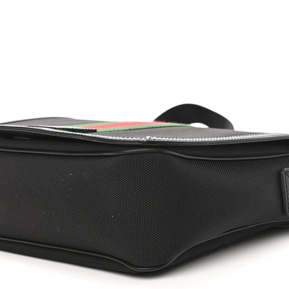 Gucci Techno Canvas Web Flap Messenger Bag Black 8 of 9