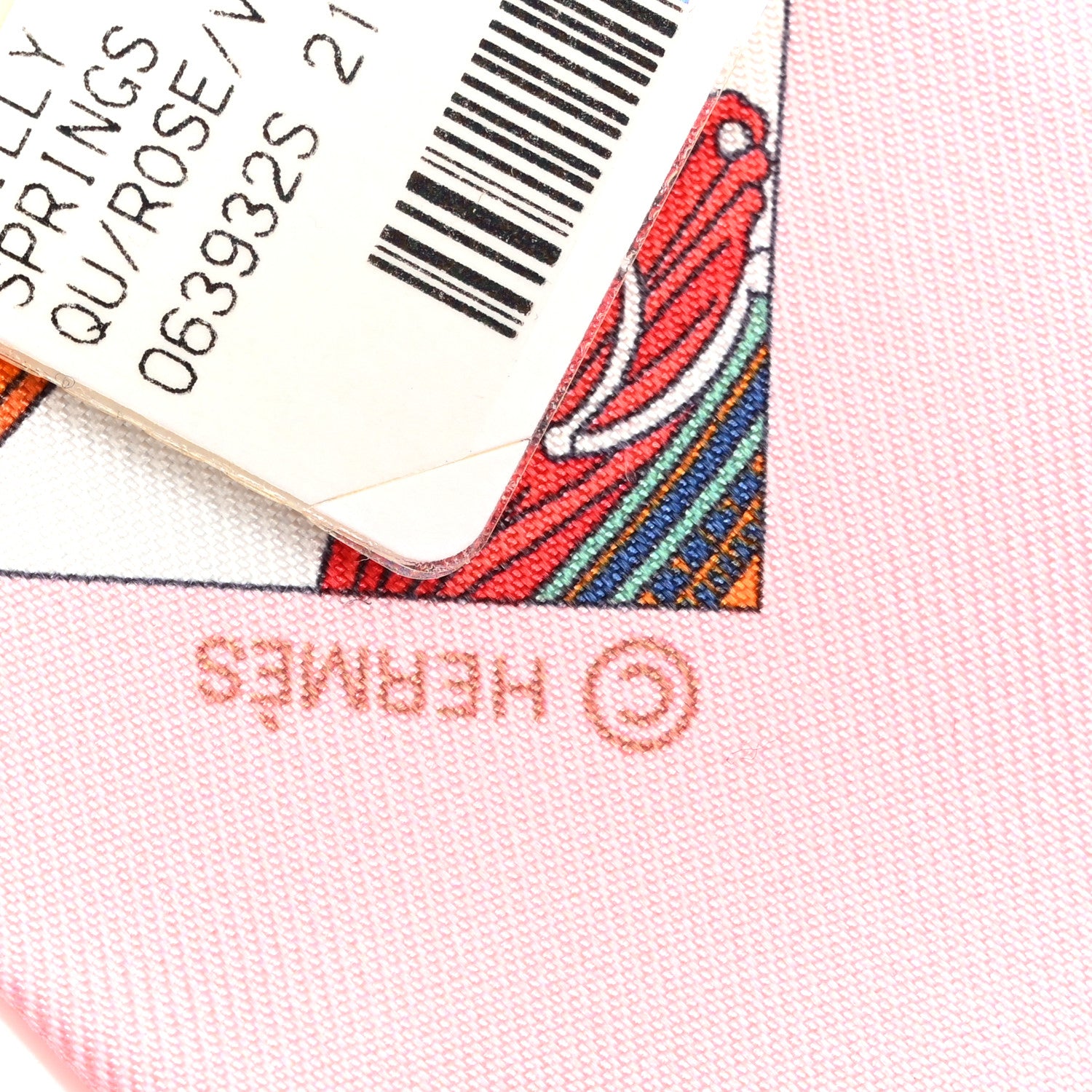 Hermes Silk Springs Springs Twilly Rose Vert Multicolor 4 of 4