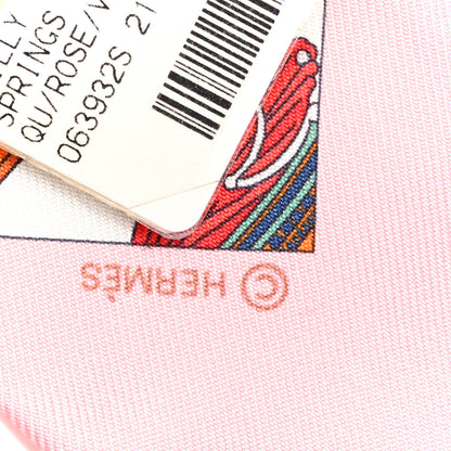 Hermes Silk Springs Springs Twilly Rose Vert Multicolor 4 of 4