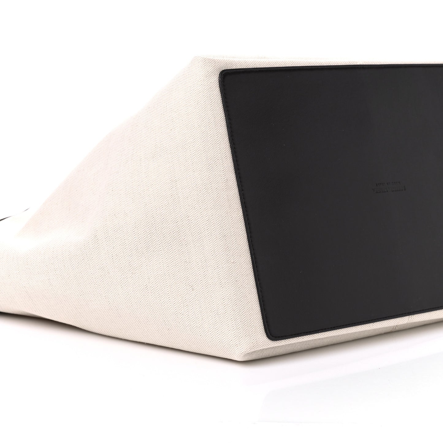 Canvas Nappa Intrecciato Large Flip Flap Tote Natural Fondant