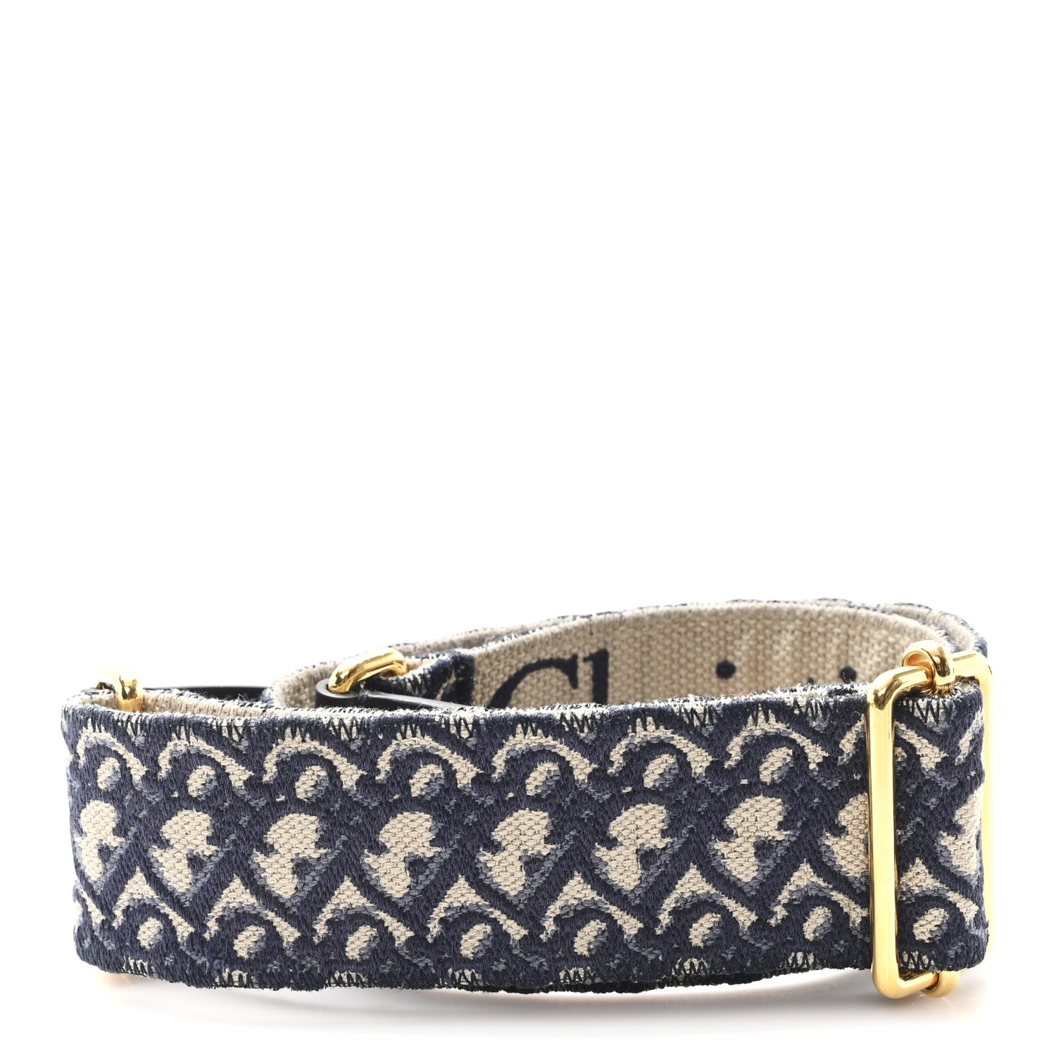 Christian Dior Oblique Shoulder Strap Blue 2 of 4