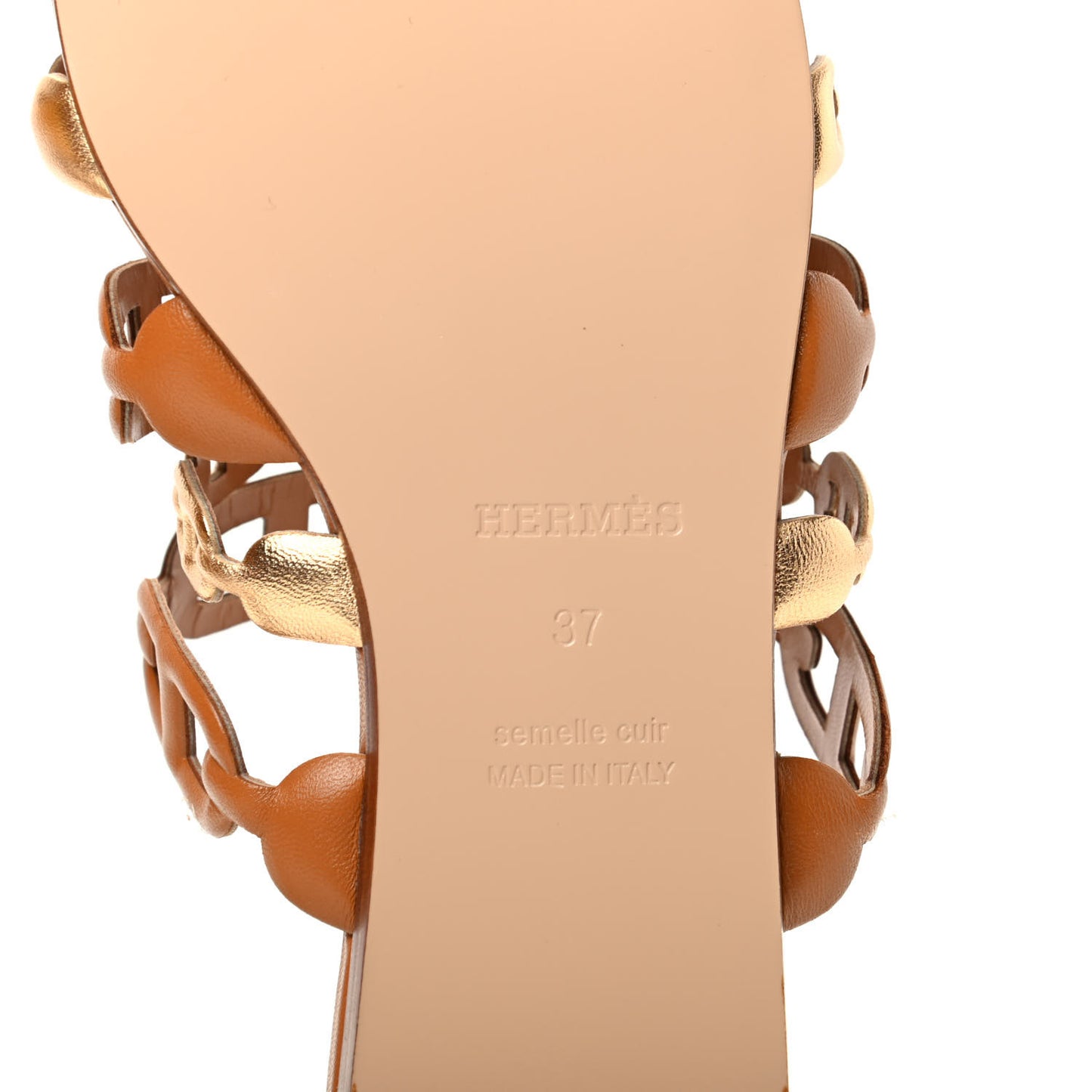 Nappa Thalassa Sandals 37 Beige Doré