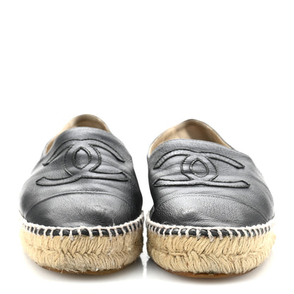 Chanel Lambskin CC Espadrilles 39 Black 3 of 11