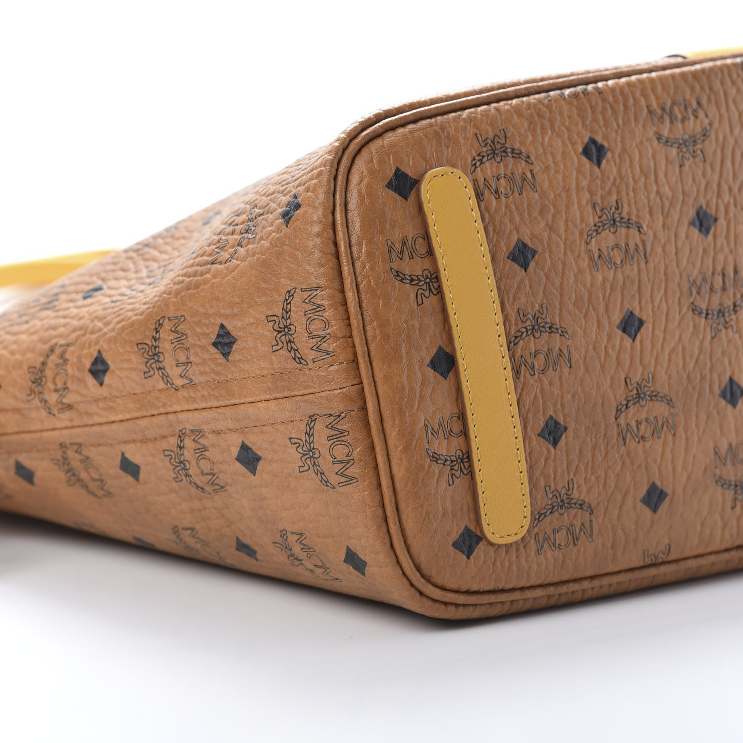 MCM Visetos Medium Liz Reversible Shopper Tote Cognac Yellow 13 of 16