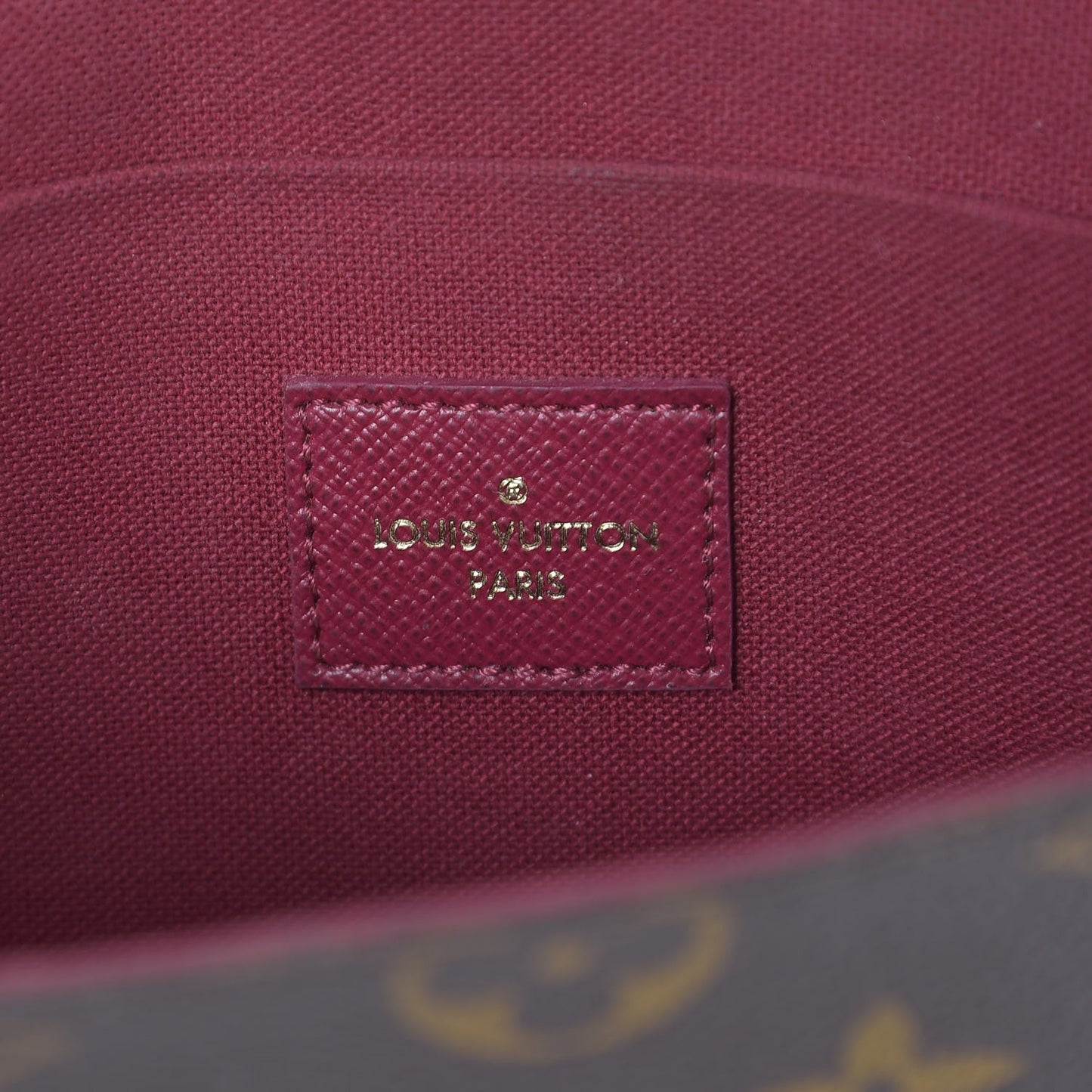 Monogram Pochette Felicie Chain Wallet Fuchsia