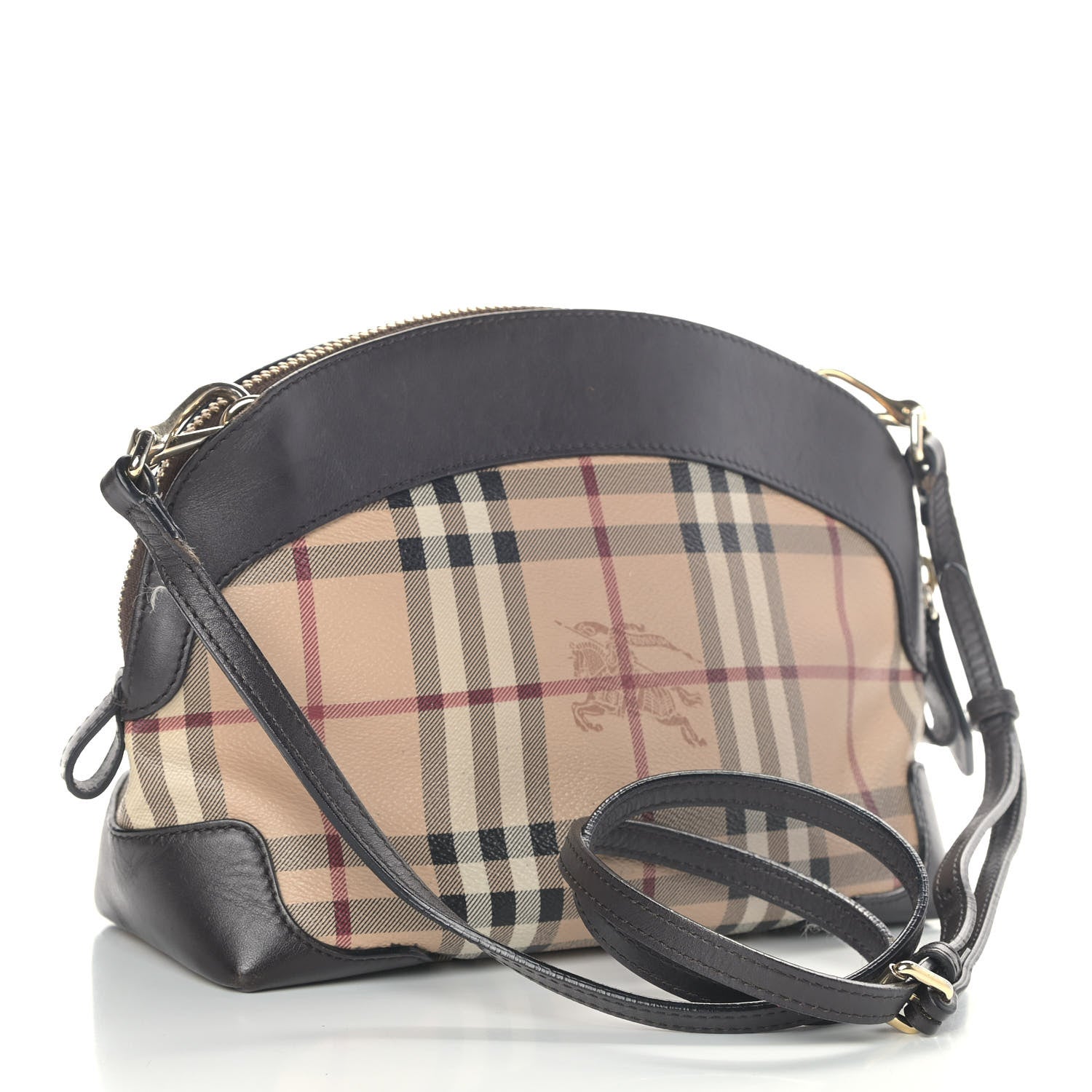 Burberry Haymarket Check Small Primrose Crossbody Bag Chocolate 2 of 10