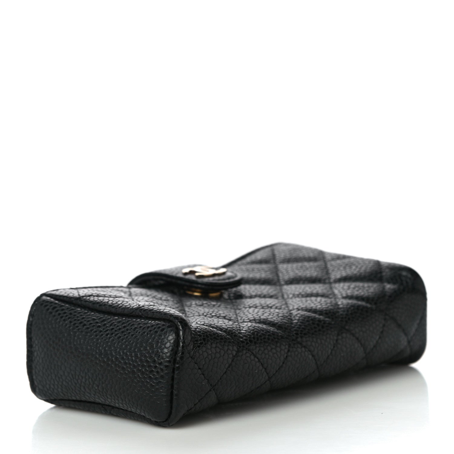 Chanel Caviar Quilted Mini Phone Holder Clutch Black 4 of 11