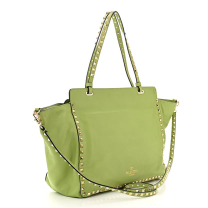 Valentino Garavani VALENTINO GARAVANI Vitello Medium Rockstud Tote Apple 3 of 16