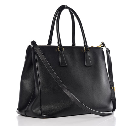 Prada Saffiano Large Galleria Double Zip Tote Black 3 of 12