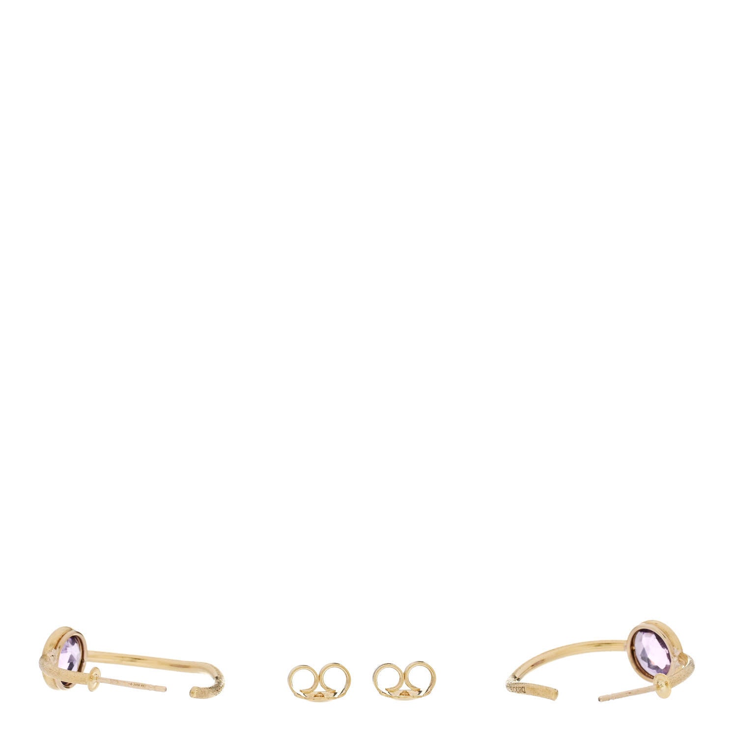 Marco Bicego MARCO BICEGO 18K Yellow Gold Amethyst Jaipur Hoop Earrings 3 of 6