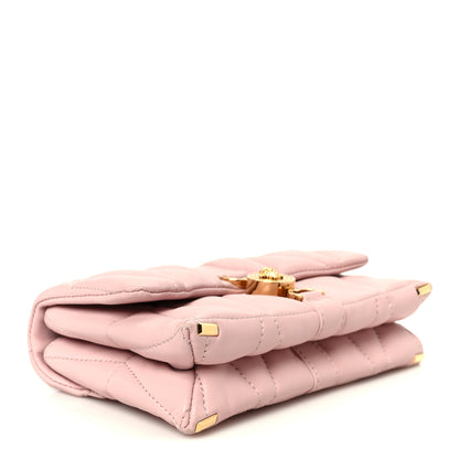 Versace Lambskin Quilted Mini Kleio Crossbody Bag Light Pink 4 of 11