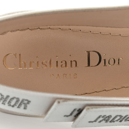 Christian Dior Mesh Plumetis Grosgrain Studded J'Adior Slingback 100mm Pumps 41 White 7 of 8