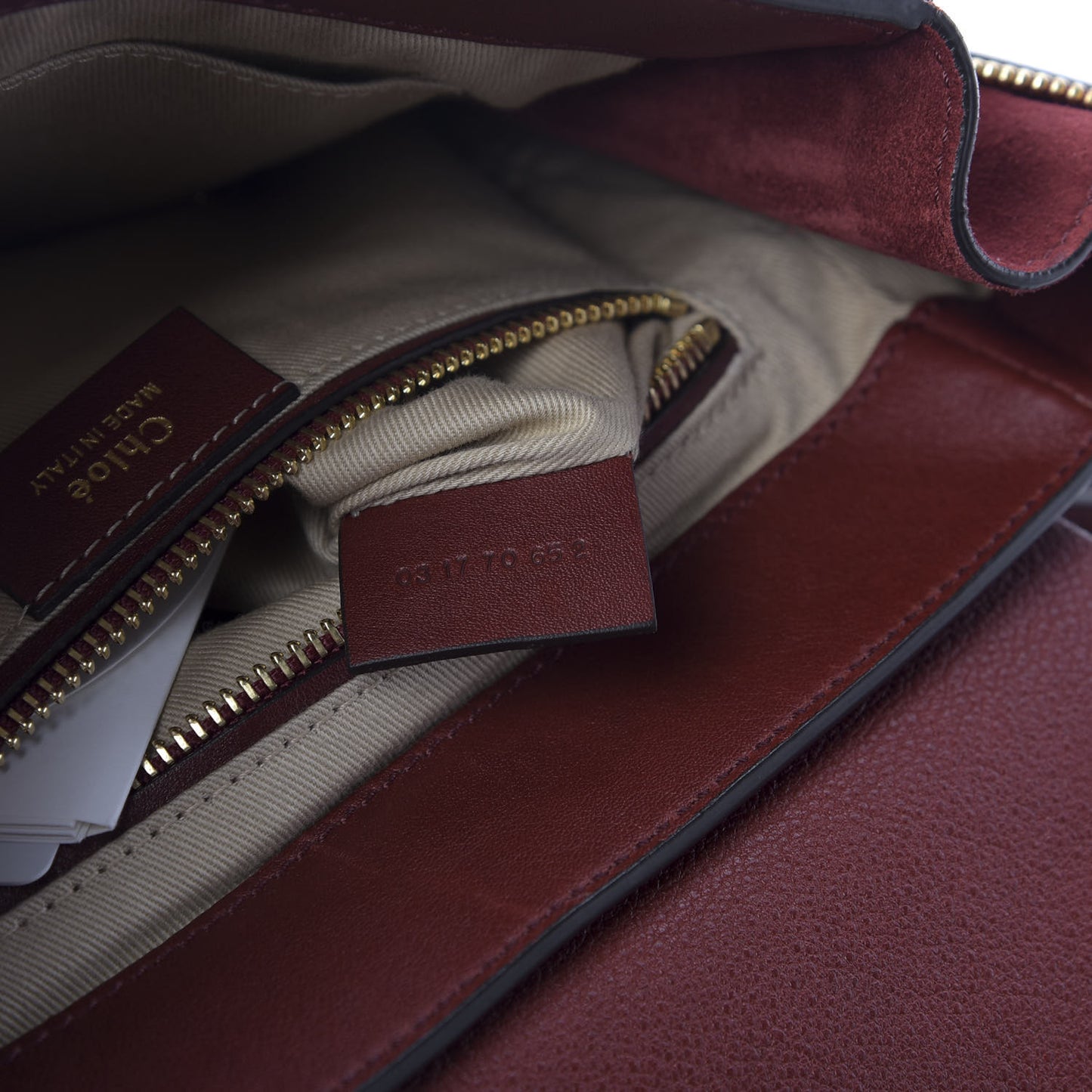 Suede Calfskin Medium Faye Backpack Sienna Red