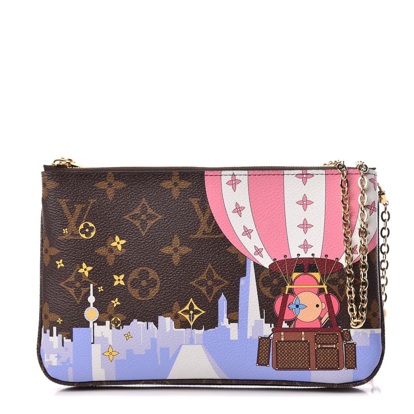 Monogram 2019 Christmas Animation Double Zip Pochette