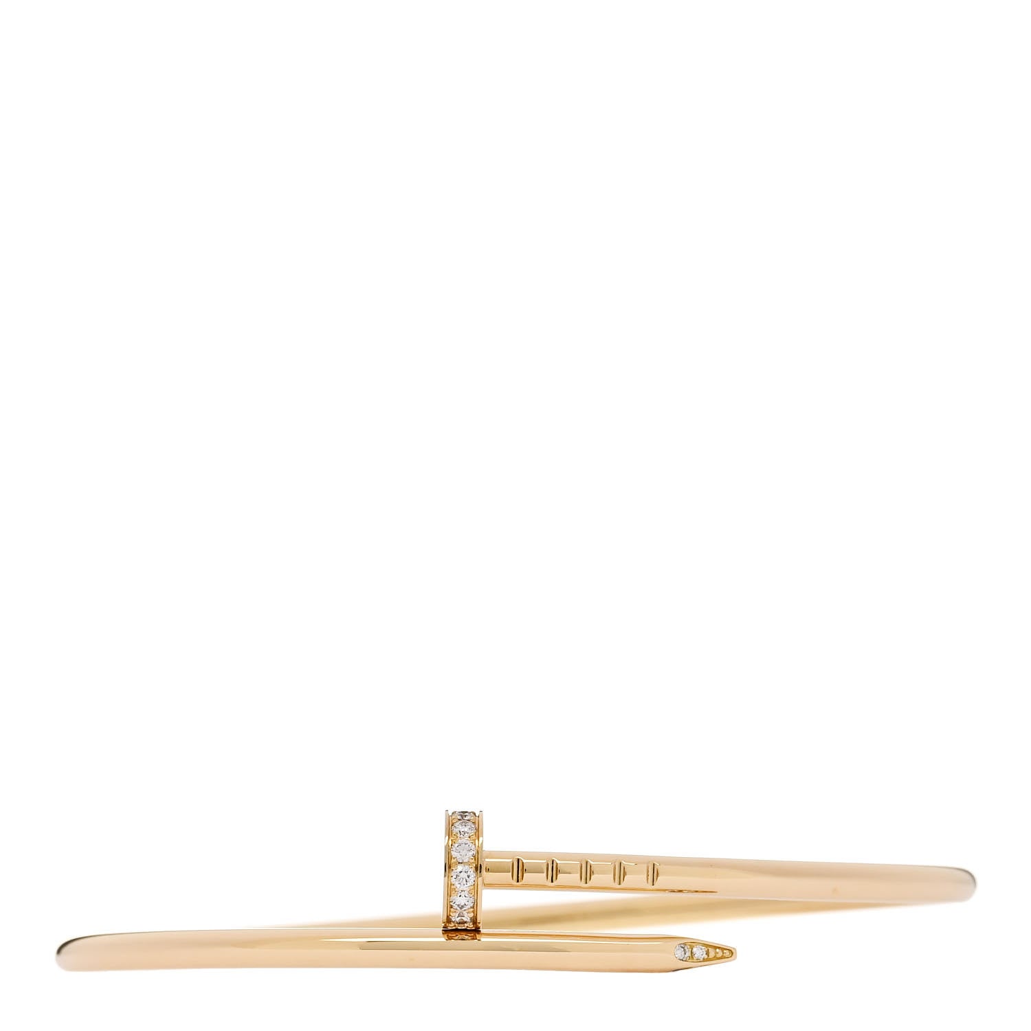 Cartier 18K Yellow Gold Diamond Small Juste Un Clou Bracelet 16 1 of 4