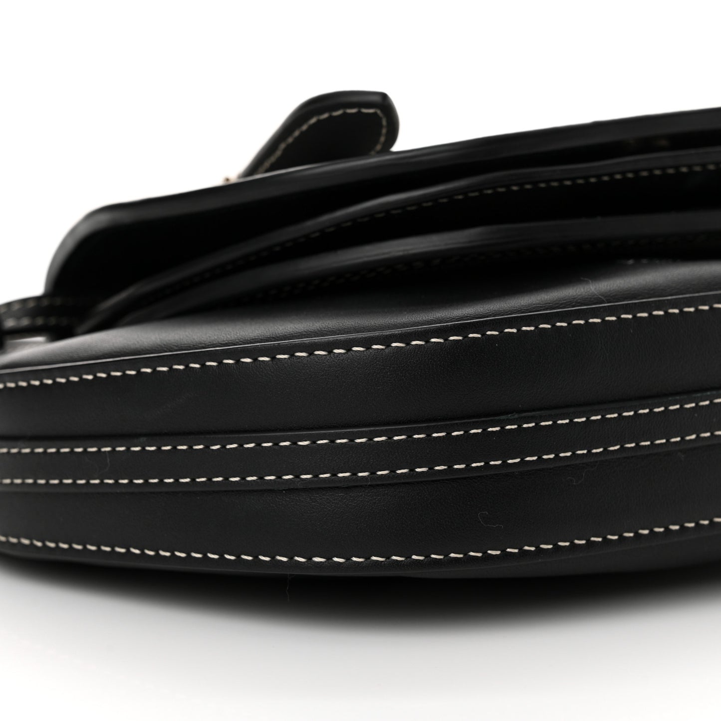 Canvas Horseferry Print Double Olympia Shoulder Bag Black