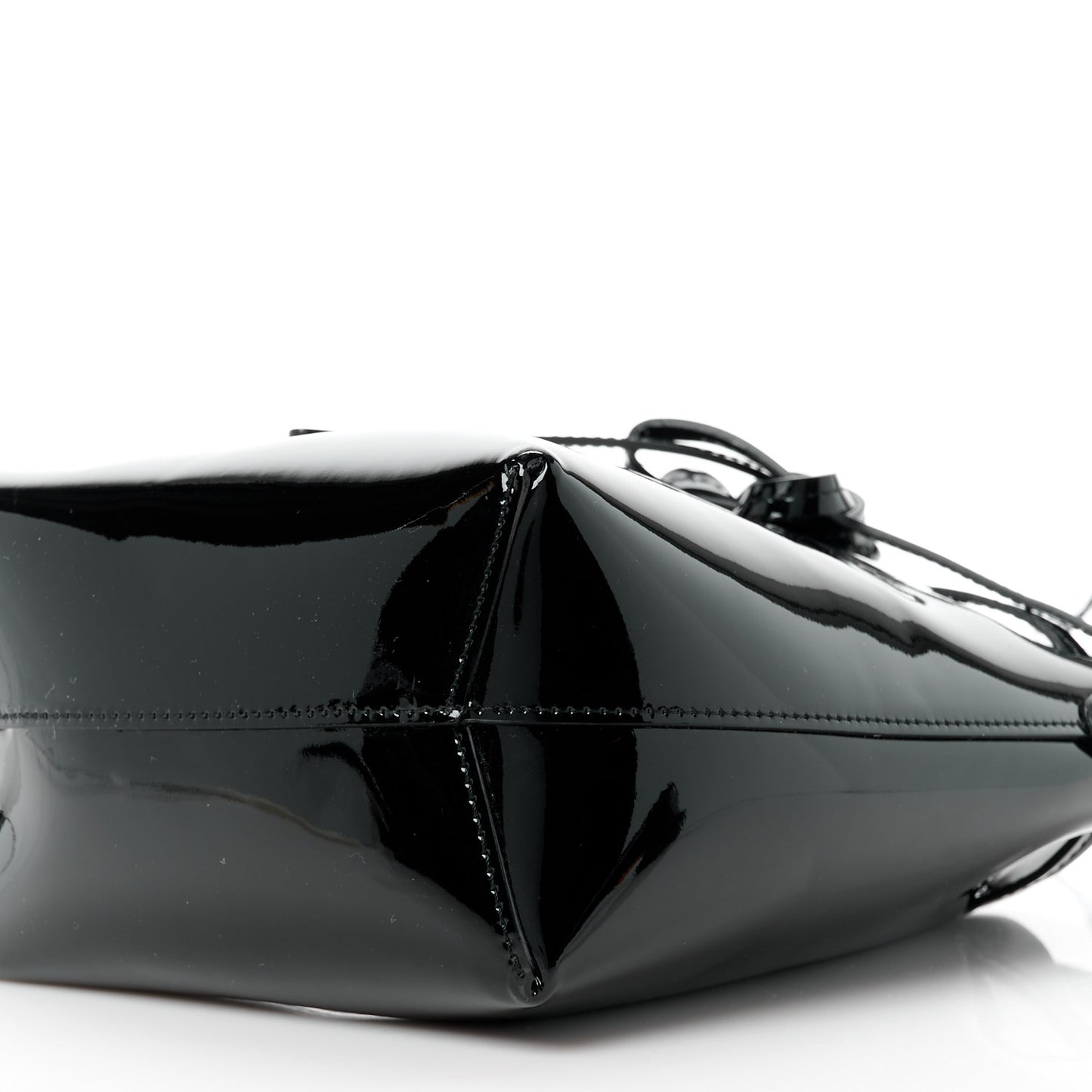 MANSUR GAVRIEL Patent Calfskin Mini Mini Bucket Bag Black