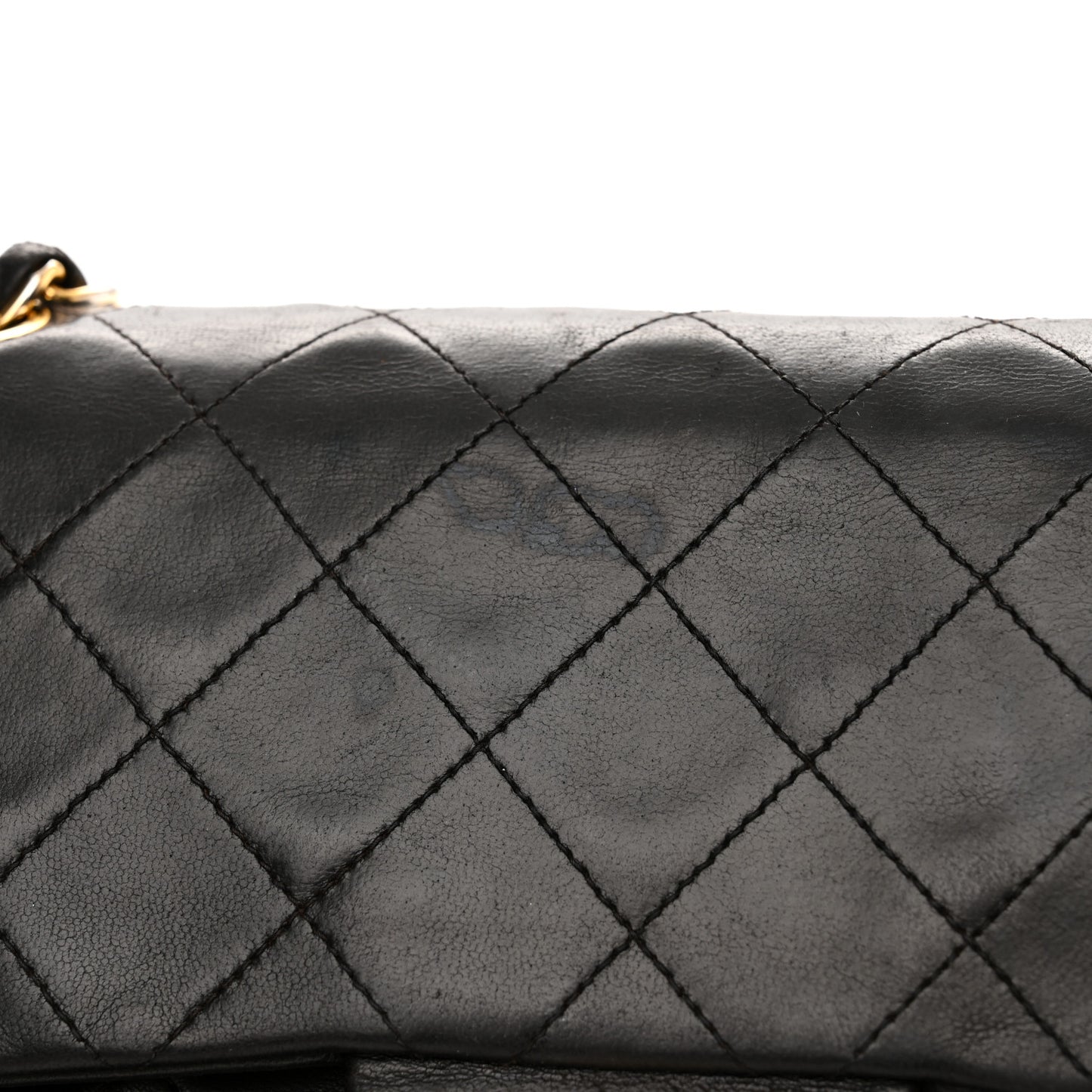 Lambskin Quilted Small Double Flap Black